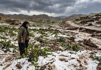 خسارت سیل به باغات مرادلو و قشلاقات ارشق